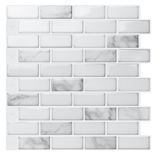 Art3d 10-Sheet Peel and Stick Backsplash Tile in...