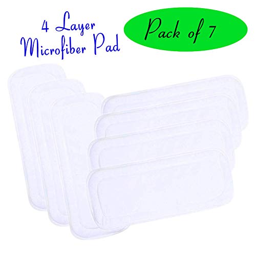 The Little Lookers Washable 4 Layer Reusable Nappy Cloth Liners & Microfiber Diaper Insert Pads (White)