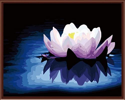 Kit point de croix démarrage motif étang de lotus comme cadeau de Noël