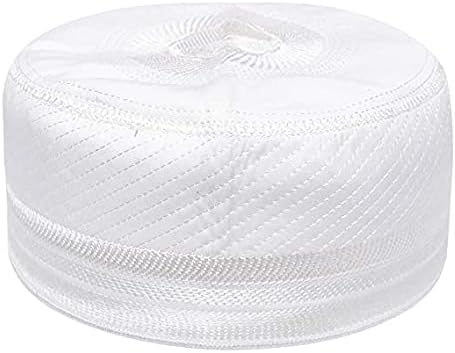 Islamic Cap MAULANA SAD SB TOPI NAMAZ TOPI Muslim PARYER Cap White, White, 22.5 INCH