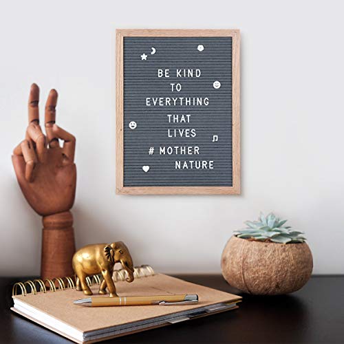 Tuffen Double Sided Felt Letter Board -16X12 Inches - Changeable Wooden Message Board With Stand And 543 Letters & Numbers For Sign Message, Pregnancy Announcement, Wall Décor #TOP2