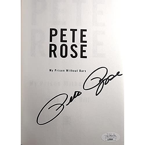 pete rose signed baseball book my prison without bars hardcover book jsa authentic autograph sports memorabilia