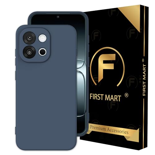 Image of FIRST MART Matte Silicone Back Cover for OnePlus 13s - Blue
