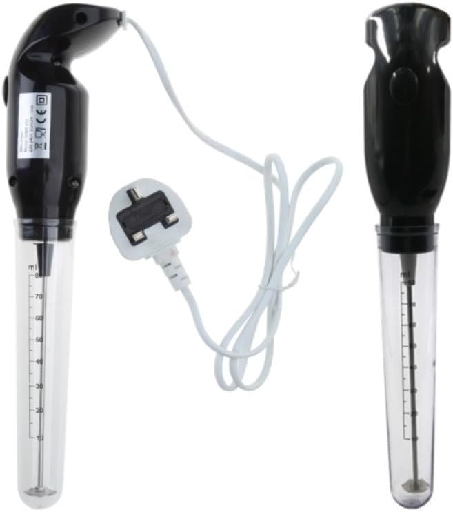 220-240V Electric Handheld Hand Mixer Frappe Milk Coffee Egg Frother Grinder Home House Dining Processor Tools(Black-EU)