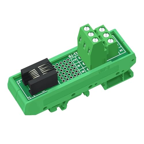 Adaptador divisor RJ12 robusto con bloque de terminales de 48 V para riel DIN