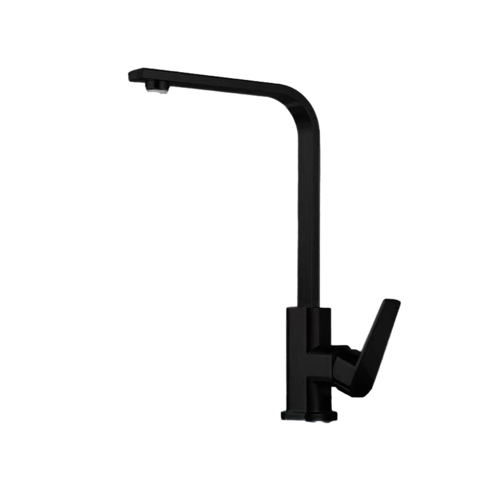 ZYCHSJXA Faucet Kitchen Painted Seven-Character Square Copper Hot and Cold Rotatable Sink Basin Long Black
