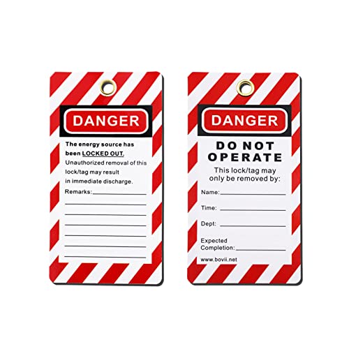 Boviisky 9001 Lockout Tagout Tags- 35 Pack- Compliance Safety Tags For Lock Out #TOP2