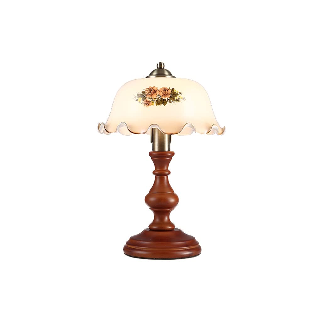 Lampa stołowa Drewno szkło nocne lampy stołowe retro pasterskie lampy standingowe Nadaje się do salonu sypialni biuro wystrój