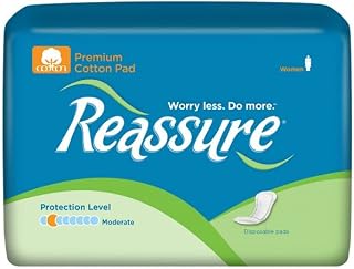 Reassure Premium Cotton Pads, Moderate Absorbency - 24 per Bag