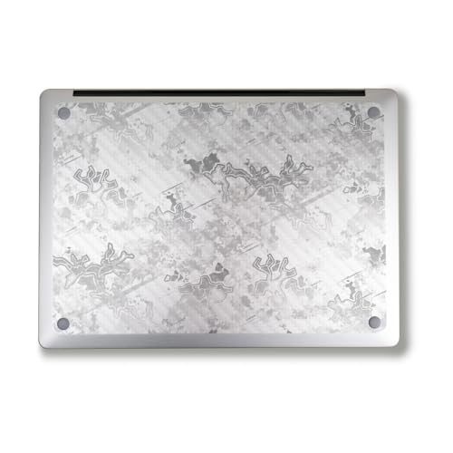 Image of Carbon Fiber Laptop Skin Compatible with Surface Laptop 7 15 inch (2024) - Viper Snow - Premium 3M Vinyl Protective Wrap Decal Cover - Easy to Apply | Crafted in The USA by MightySkins