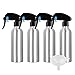 ZEOABSY 4 Pièces Vide 250 ml Pulvérisateur en Aluminium Flacon Bouteille Vaporisateur avec Pompe Noire pour Cosmétique Coiffure Plante Fleurs Pulvérisateur D'eau Salon, Cuisine, Jardin, Voyage