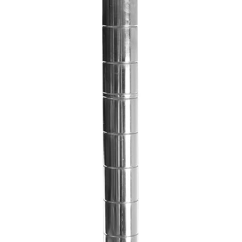 Shelving Inc. 10\" d x 24\" w x 54\" h Chrome Wire Shelving with 4 Tier Shelves, Weight Capacity 800lbs Per Shelf - Thumbnail 3