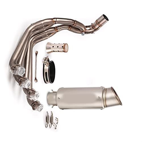 オートバイの排気システムフロントリンクパイプスリップオンマフラーバッフラー DB キラーに適合するCB650F CB650R CBR650 CBR650F 2014 2015 2016 2017 2018 2019 2020