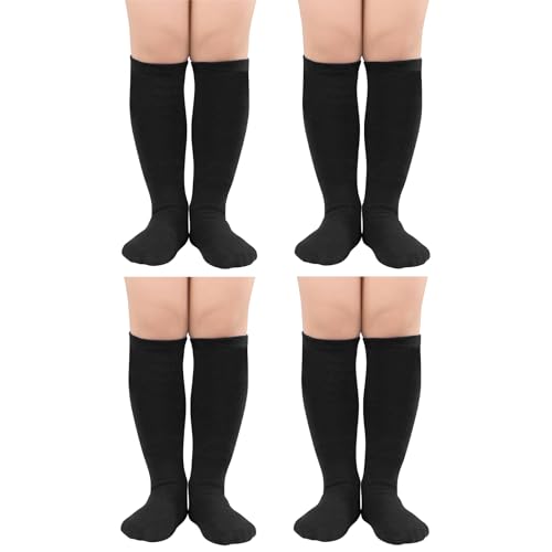 American Trends Toddler Soccer Socks 4 Pairs Kids Toddler Soccer Socks Softball Football Socks Knee High Socks for Boys Girls2
