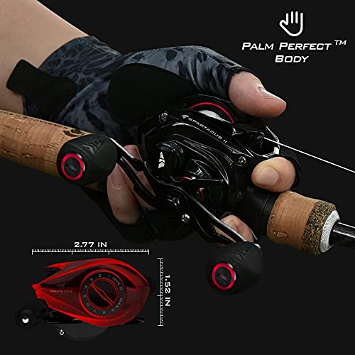 Image of KastKing Spartacus II Baitcasting Fishing Reel, 6oz Ultralight Baitcaster Reel, Super Smooth with 17.6 LB Carbon Fiber Drag, 7.2:1 Gear Ratio, 39mm Palm Perfect Lower Profile Design