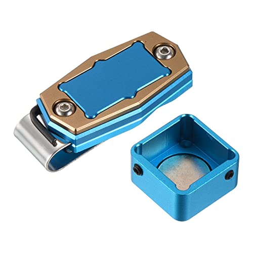 Porte-craie magnétique queue de billard avec clip ceinture bleu