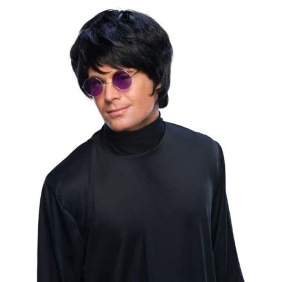 Rubies Official Pop Star Wig Adult Costume - One Size, Black Halloween