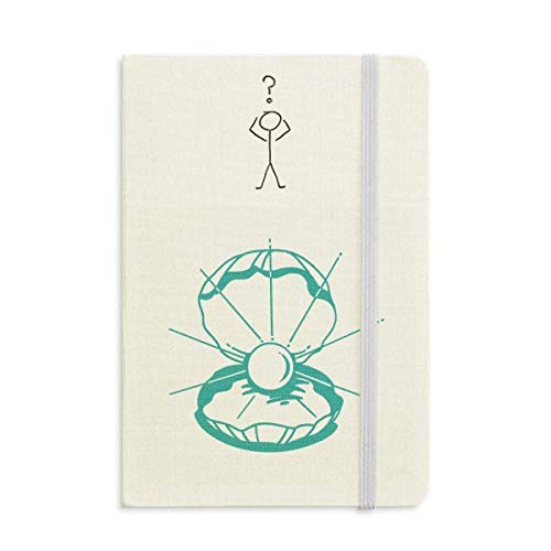 Carnet de questions A5 vert à motif pétoncles pour notes
