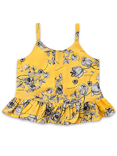 Image of Kids Top and Shorts Sets For Girls (K-4542-YELLOW-30)