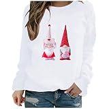 Damenbluse Valentinstag Pullodruck rundes Ausschnitt Sweatshirt-Top Fallout Weihnachtspullover