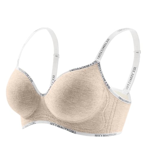 Uwdiohq Sujetadores Inalámbricos para Mujer Mujer, Sin Aros, con Soporte, Total, Correctores Y Antiflacidez. Espalda Novia (White, L) Seamless Bra Sostenes De Sujetador Muy Reductor Tallas