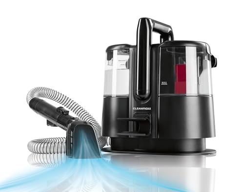 CLEANmaxx Limpiador de tapicería y alfombras Pro | 3 en 1: aspiradora de lavado, alfombras y tapicería | limpiador de manchas para limpieza en húmedo | Aspirador húmedo para tapicería, colchones,