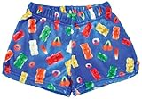 iscream Big Girls Haribo Print Silky Soft Plush Shorts - Gummy Toss Small (6/8)