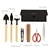 Planters' Choice Bonsai Tool Kit - Includes: Wooden Rake, Long & Wide Spades, Scissors, Tweezers, Bamboo Brush, and Pruning Shears (Trimmer/Clipper) in Fabric Storage Holder : Bonsai Tools (Tool Kit)
