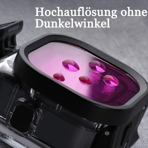3 Stück Tauchfilter Filter kompatibel, kompatibel mit Go Pro Hero 13/10/9 Schwarz, professionelles Action-Kamera-Tauchzubehörset(Rot, Pink, Lila)