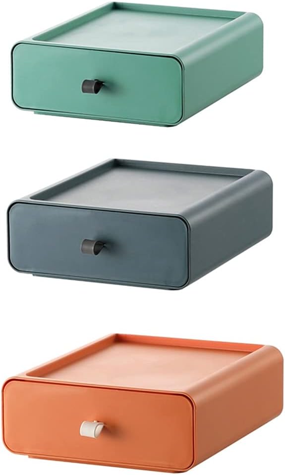 Desktop Organizer Drawer Makeup Storage Box Stackable Jewelry Container Large Capacity Mask Office Case
