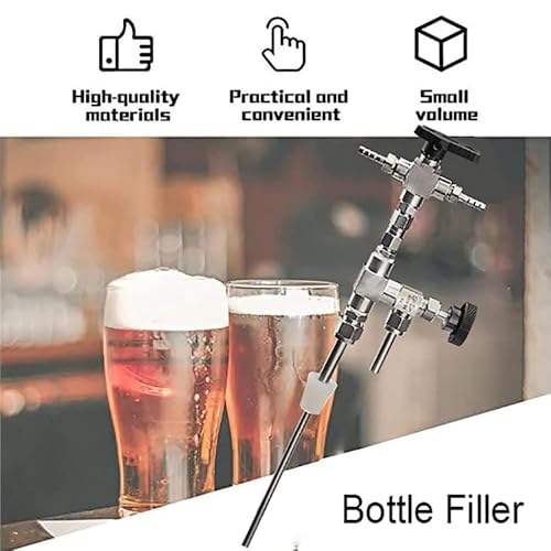 Gegendruck-Flaschenfüller für Bier und Wein - Manuelle Flaschenfüllmaschine mit Lufteinlass und Schaumauslass