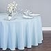 LTC LINENS Baby Blue Tablecloth 120 in Round for 60 Inch Circular Table - Washable, Wrinkle Resistant Polyester Fabric Cloth for Baby Shower, Wedding