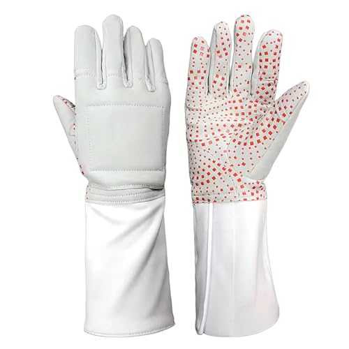 Fencing Glove, 3-Weapon Washable, Pro-Grip Silicone Design, Foil Epee and Saber, Competition Approved (9.5, Left) - Thumbnail 3