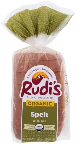 Rudis Organic Spelt Bread, 20 Ounce -- 8 per case.