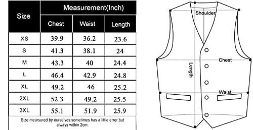 Trasign Men's Suit Vests Royal Blue Vest For Men Formal Mens Vests Dress Waistcoat Wedding Prom Party Tuxedo Vest M #TOP4