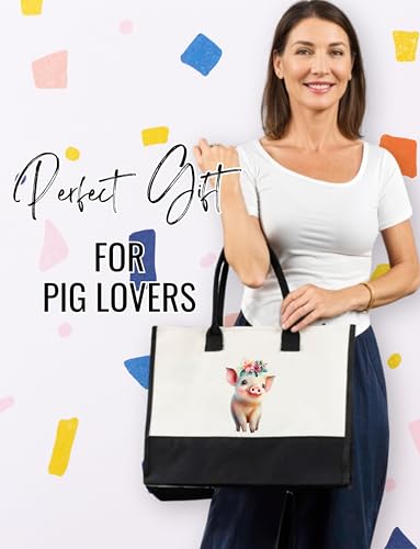 Bolso tote de lona para mujer con cierre y correa miniatura 4