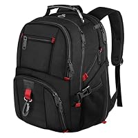 MATEIN Groß Laptop Rucksack Herren 50L, 17,3 Zoll Arbeit Wasserdicht Backpack Laptoptasche Reisen Rucksack, Schulrucksack Teenager Jungen Anti Diebstahl Business Schwarz