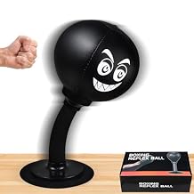 Desktop Punching Bag,Portable Strong Suction Cup Boxing Bag Speed Balls,for Home or Office Boxing Stress Relief Training,Fun Punch Gift for Kids or Adult or CoworkerBlack