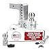 Weigh Safe WS6-2.5-KA, 6" Drop Hitch w/ 2.5" Shank/Shaft - Adjustable Aluminum Trailer Hitch & Ball Mount w/Built-in Scale, 2 Stainless Steel Balls (2" & 2-5/16") Keyed Alike Key Lock and Hitch Pin