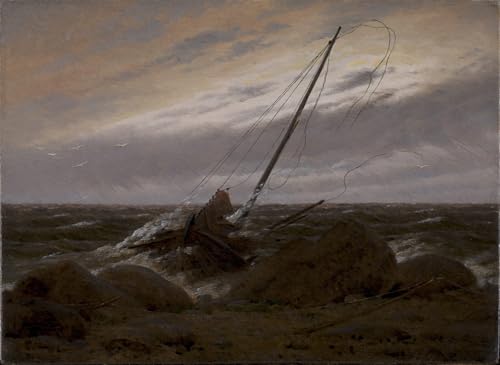 Pintura Impresiones de Lienzo Vintage Friedrich Arte de Pared Grande para Salón 60x90cm