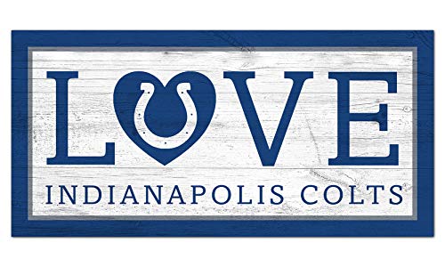 Fan Creations NFL Indianapolis Colts Unisex Indianapolis Colts Love Sign, Team Color, 6 x 12