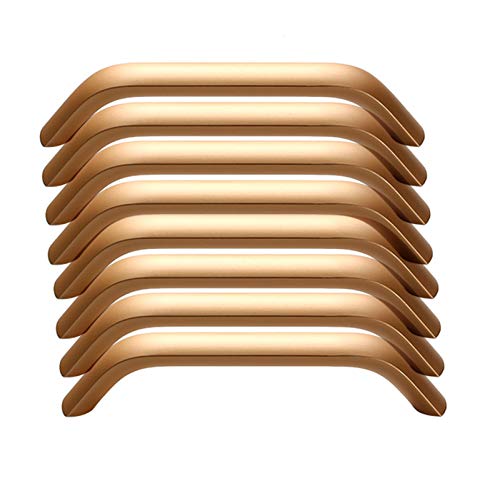 8 Stück goldene Schrankgriffe Hardware Tür Schubladengriffe Knöpfe Zuggriffe Schranktür Schleifenform Möbelgriff (Lochabstand 160 mm) Cover