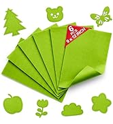 Spring Green Felt Sheets for Crafts – 9x12 Inch, 1.6mm Thick, 6 Pack Premium Soft Felt Fabric for...