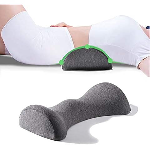 Menoeceus Lumbar Support Pillow Lumbar Pillow - Back Support Waist Support Cushion for Pregnant Woman Memory Foam Pillow for Sleeping in Bed Pain Relief Side Sleeper Office Chair and Car Cover