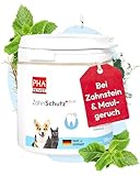 PHA ZahnSchutz Plus Dental Pulver für Hunde & Katzen - Verminderung von Zahnstein und Zahnbelag, gegen Mundgeruch, Zahnpflege Hund Katze, Zahnreinigung, 150 g