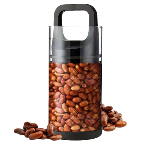 Tarros de almacenamiento de vidrio para café, latas de café herméticas - Tarro de bidón de granos de café - Conserve la frescura de los alimentos expulsando el exceso de aire. Recipiente hermético