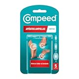 COMPEED Ampollas Surtido, 5 Apósitos Hidrocoloides - Tratamiento de Pies, Un paquete contiene 2 x Medianas (6,8 x 4,2 cm), 2 x Pequeñas (6,0 x 2,0 cm), 1 x Entre dedos (5,1 x 1,7 cm)