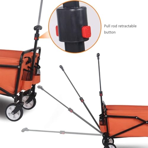 Carrito plegable de jardín con frenos para festivales y camping miniatura 4