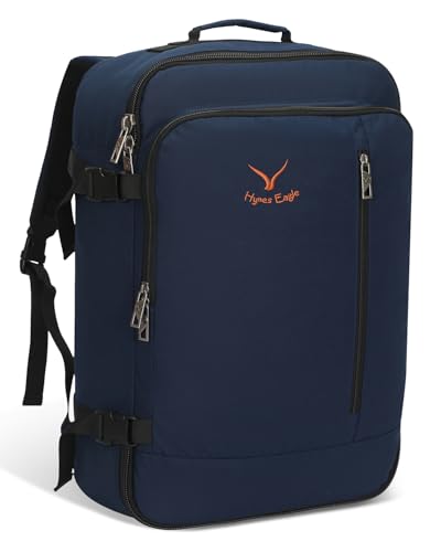 Hynes Eagle Carry on Backpack 38L Large Travel Backpack for Women Flight Approved Weekender Bag Laptop Backpack Men 15 inches Dark Blue
