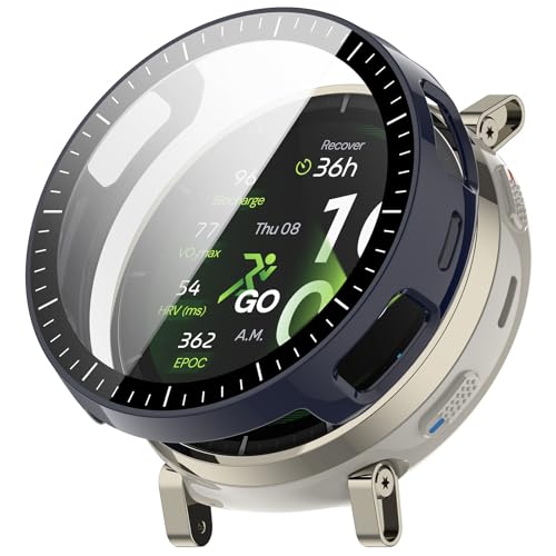 For Amazfit Active 3 �J�o�[ PC�f�� Amazfit Active 3 45mm �P�[�X �K���X�t�B������̌^ �S�ʕی� ��d�\�� �h�o ���{���Ɏq�� �L�Y�h�~ �y��(�u���[)